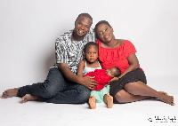 Mrs. Akua Aboabea Aboah-Baffoe with her family