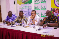 A cross-section of dignitaries on the high table