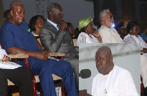 All 3 former Presidents of Ghana were present at the National Thanksgiving service held on Sunday