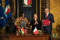 President Akufo-Addo, Madam Ayorkor Botchwey and Maaltees officials after signing the agreement