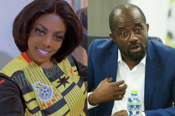 Nana Aba Anamoah and GFA boss Kurt Okraku