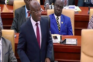 Majority Leader, Osei-Kyei Mensah Bonsu speaking on the floor of parliament