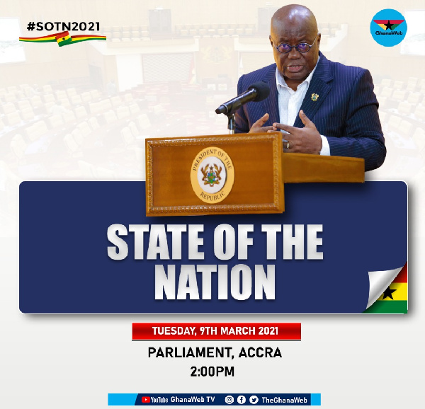 The address is the first in Akufo-Addo's second term