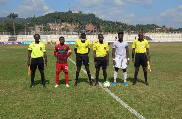 File photo of match officials and captains before a GPL fixture