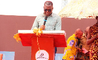 Emmanuel Baidoo, the regional head of Anglogold Ashanti speaking at the event