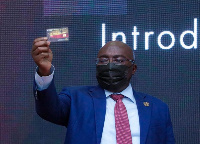 Vice President, Dr. Mahamudu Bawumia at the launch of the e-Travel Card