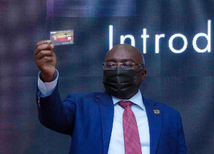 Vice President, Dr. Mahamudu Bawumia at the launch of the e-Travel Card