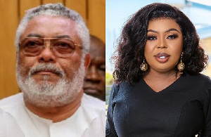 Former President, Jerry John Rawlings and media personality, Afia Schwarzenegger