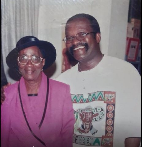 Kwesi Ahwoi with late mother