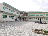 Photo showing front view of the building