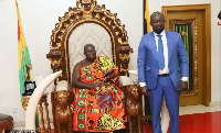 Otumfuo Osei Tutu II with Kurt Okraku