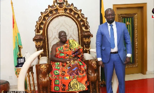 Otumfuo Osei Tutu II and GFA President, Kurt Okraku