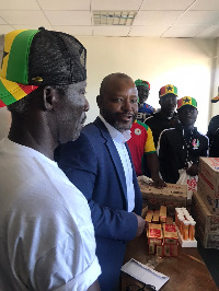 Alhaji Pangasur donates to Black Bombers ahead of Commonwealth Games