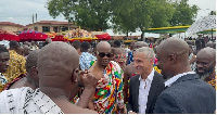 Black Stars coach, Chris Hughton was at the Akwasidae festival