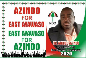 A campaign poster of Dr. Yakubu Mohammed Azindoo