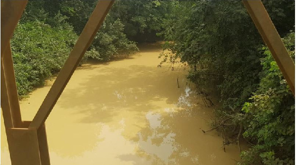 A picture of the current state of the Birim River