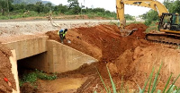 Ongoing construction of the Hohoe-Jasikan road