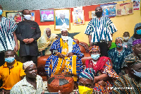 N/E Regional Minister Solomon Boar, Chereponi's Paramount Chief Nanyame Kofi Malba VIII & Dr.Bawumia