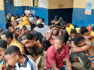 Suspected criminals in police custody