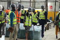 The team first visited the Sewage Systems Ghana Limited (SSGL) at Korle Lagoon