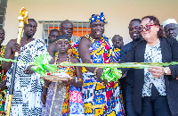 (2nd from Right) Katakyie Kwasi Bumagama II, Kwabena Mintah-Akando and Dr. Deborah Rose