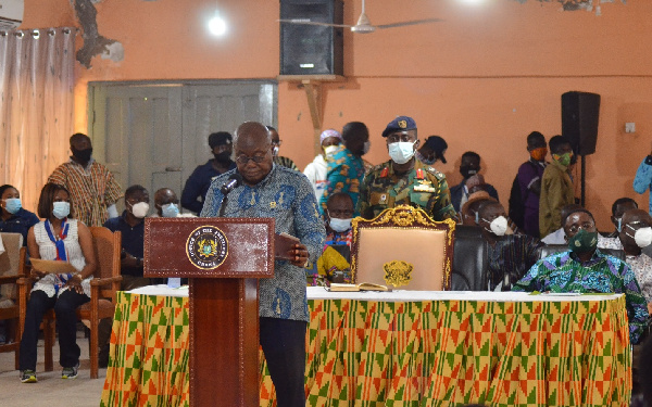 President Akufo-Addo on Thursday rounded up a tour of the Upper East Region