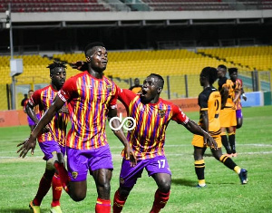 Kwadjo Obeng Jnr scored two goals in Hearts of Oak's 2-2 draw against Ashanti Gold