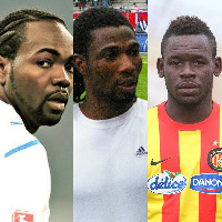 L-R Prince Tagoe, Isaac Vorsah, Emmanuel Clottey