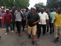 Awudu Sorfo Azorka with his team at the CID headquarters