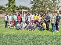 Some journalists who took part in the health walk