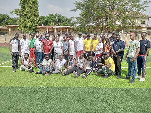 Some journalists who took part in the health walk