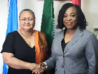 Surinamese Diplomat Natasha Eugenia Halfhuid and Ghana's Minister of Foreign Affairs