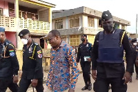 IGP. Dr. George Akuffo Dampare in the company of other police officers