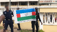 File Photo: A flag of the Western Togoland