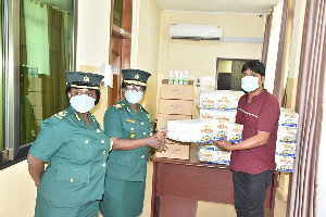 Mrs. Judith Dzokoto-Lomoh,received the items on behalf of the Service