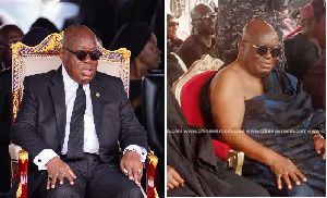 President Nana Addo Dankwa Akufo-Addo using two different chairs