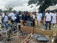 Items donated by the MP, Francis-Xavier Sosu