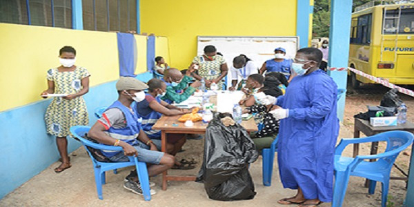 Some SHS students taking part in the registration process