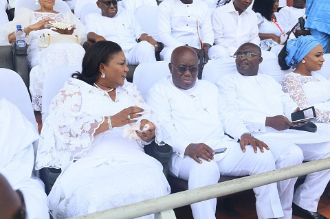 L-R: Rebecca Akufo-Addo, Nana Akufo-Addo, Dr Mahamudu Bawumia and Samira Bawumia