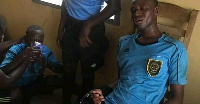 A photo of the referees who were beaten at Wamanafo