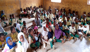 Some of the students lying on the floor