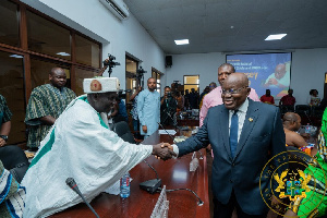 President Nana Addo Dankwa Akufo-Addo interacting with chiefs