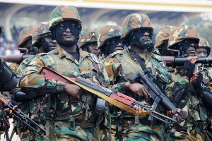 Counter terrorism soldiers during a parade