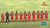 Black Stars line up ahead of a game