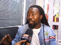 Obrafour speaking to Joy News