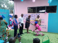 Officials of Little Angels Trust with Director in charge of the Accra Psychiatric Hospital