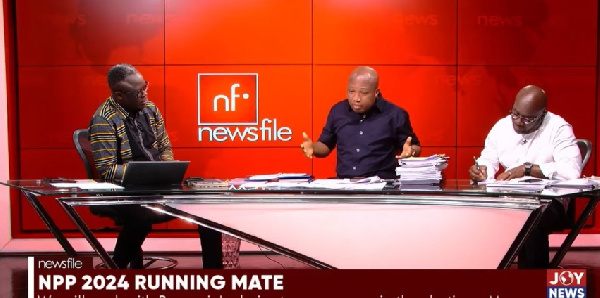 Samuel Okudzeto Ablakwa speaking on JoyNews' Newsfile