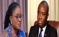 Nana Ama Dokua Asiamah-Adjei ( R) and Felix Kwakye-Ofosu (L)