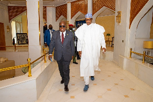 L-R Nana Addo Dankwa Akufo-Addo, Muhammadu Buhari