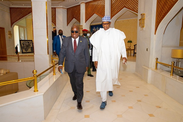 L-R Nana Addo Dankwa Akufo-Addo, Muhammadu Buhari